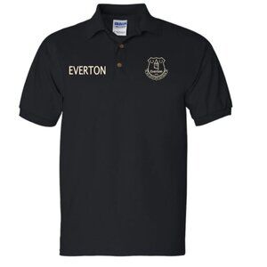Everton black and yellow polo men